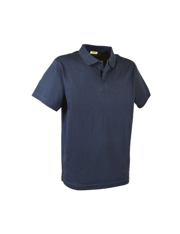 Polo jersey blu manica corta