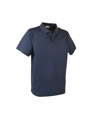 Polo jersey blu manica corta