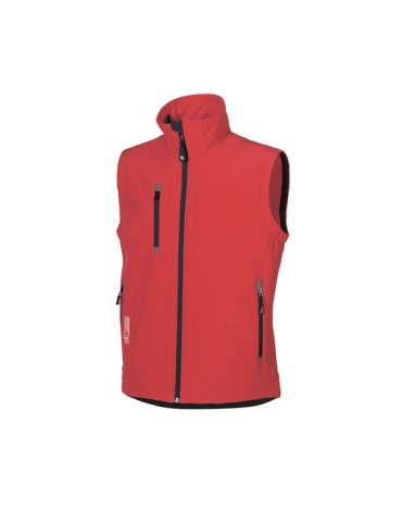 Gilet de travail « grimpe » magma rouge