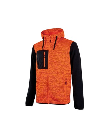 Felpa da lavoro &quot; rainbow &quot; orange fluo