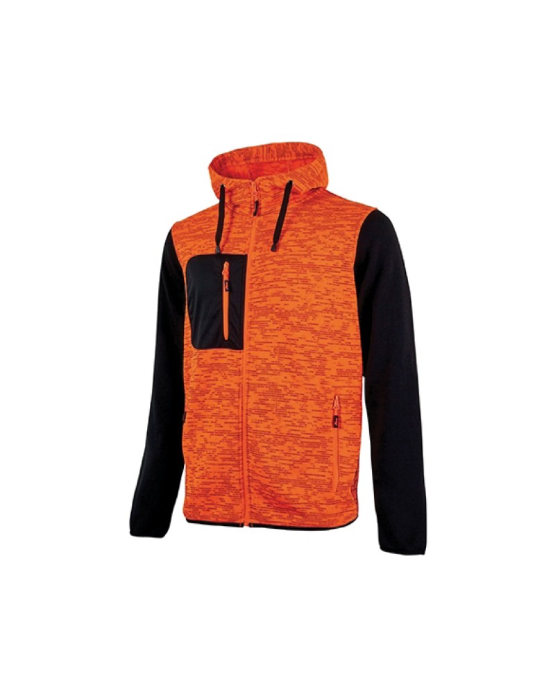 Work sweatshirt " rainbow " orange fluo Work sweatshirt " rainbow " orange fluo