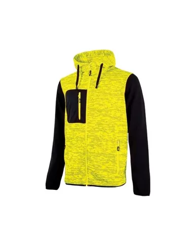 Felpa da lavoro &quot; rainbow &quot; yellow fluo