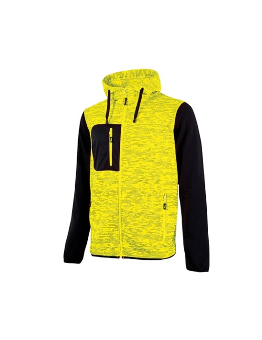 Arbeitssweatshirt "Regenbogen" gelber Fluo