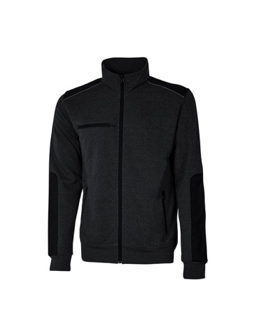 Sudadera de trabajo "ajustada" de carbono negro