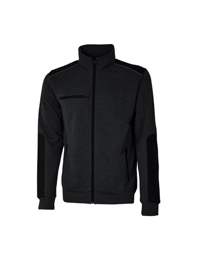 Sudadera de trabajo "ajustada" de carbono negro