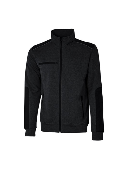 Sudadera de trabajo "ajustada" de carbono negro