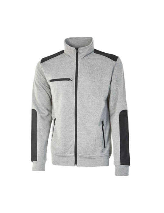 Sudadera de trabajo "ajustada" gris plateada