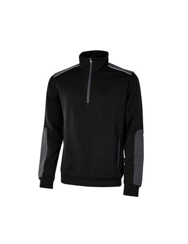 Sweat de travail « moelleux » noir en carbone