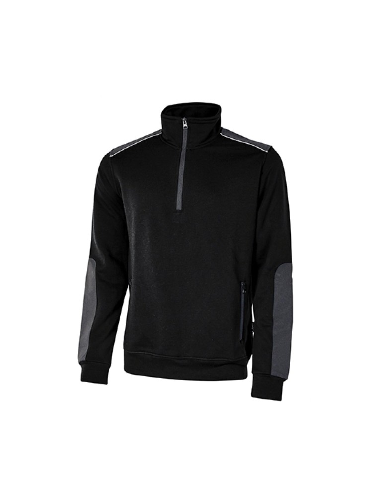 Sweat de travail « moelleux » noir en carbone