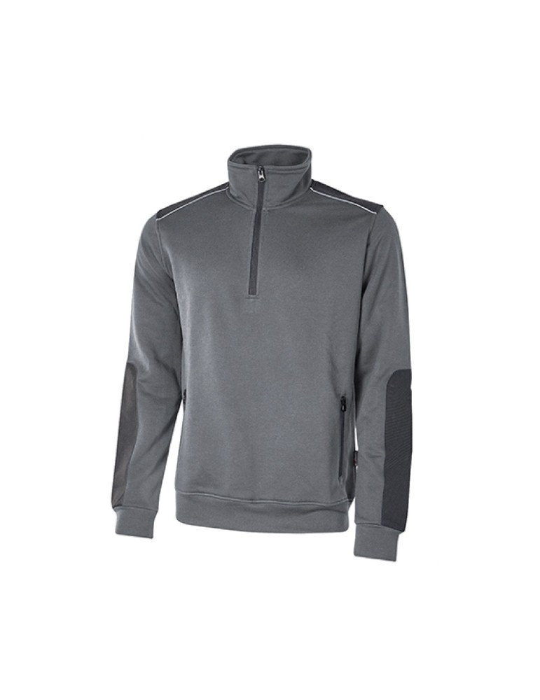 Sweat de travail « moelleux » gris météorite