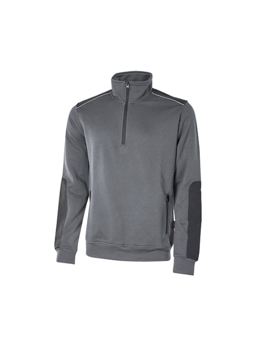 Sudadera de trabajo "mullida" gris meteorito