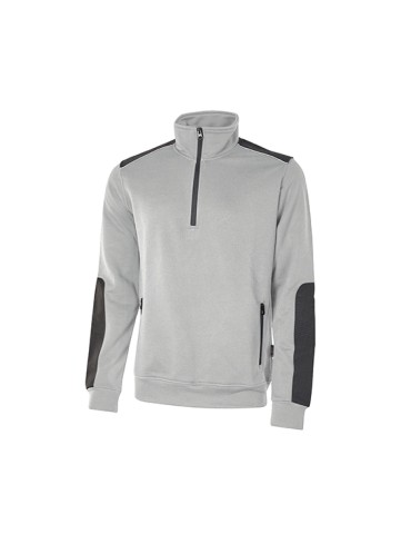 Sweat de travail « moelleux » gris argenté