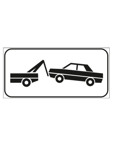 Supplementary sheet metal panel 50x25 mod. 6/m &quot; forced removal area &quot;