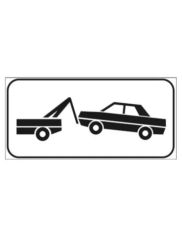 Supplementary sheet metal panel 50x25 mod. 6/m &quot; forced removal area &quot;