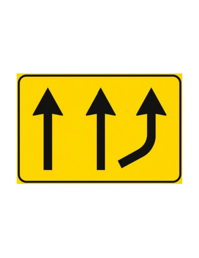 Class 1 sheet metal plate 135x90 fig. 344 " variation of available lanes "