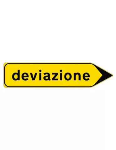Targa in lamiera classe 1 150x40 fig. 407 " segnali di direzione "