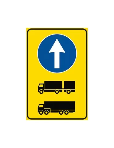 Targa in lamiera classe 1 40x60 fig. 409/b &quot; direzione autocarri obligatoria &quot;