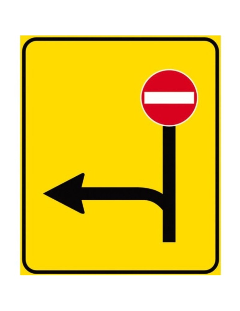 Avis d’intersection en tôle de classe 1 mesurant 60x90 cm sur fond jaune