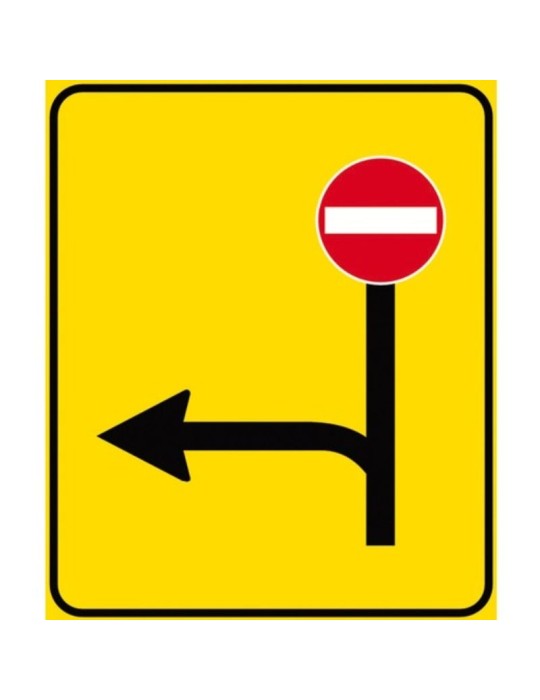 Avis d’intersection en tôle de classe 1 mesurant 60x90 cm sur fond jaune