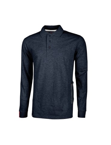Work polo shirt &quot; live &quot; deep blue