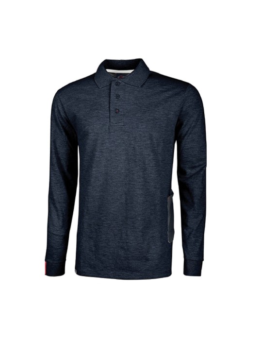 Camiseta polo de trabajo "en vivo" azul oscuro