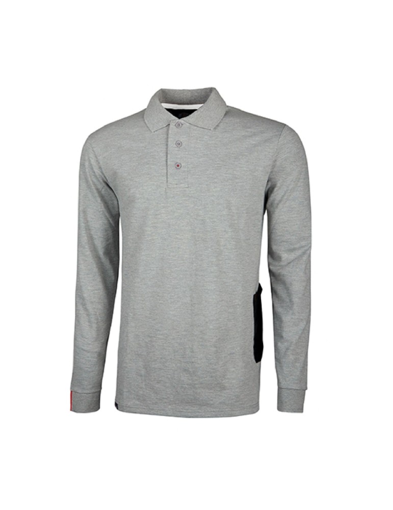 Arbeits-Poloshirt "Live" grau silber