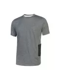 T-shirt da lavoro grigio scuro a manica corta e girocollo