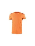 T-shirt da lavoro girocollo a manica corta di color arancione fluo