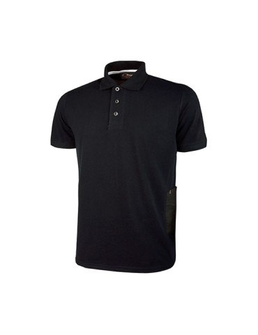 Camiseta polo de trabajo "gap" de carbono negro