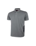 Camiseta polo de trabajo "hueco" meteorito gris