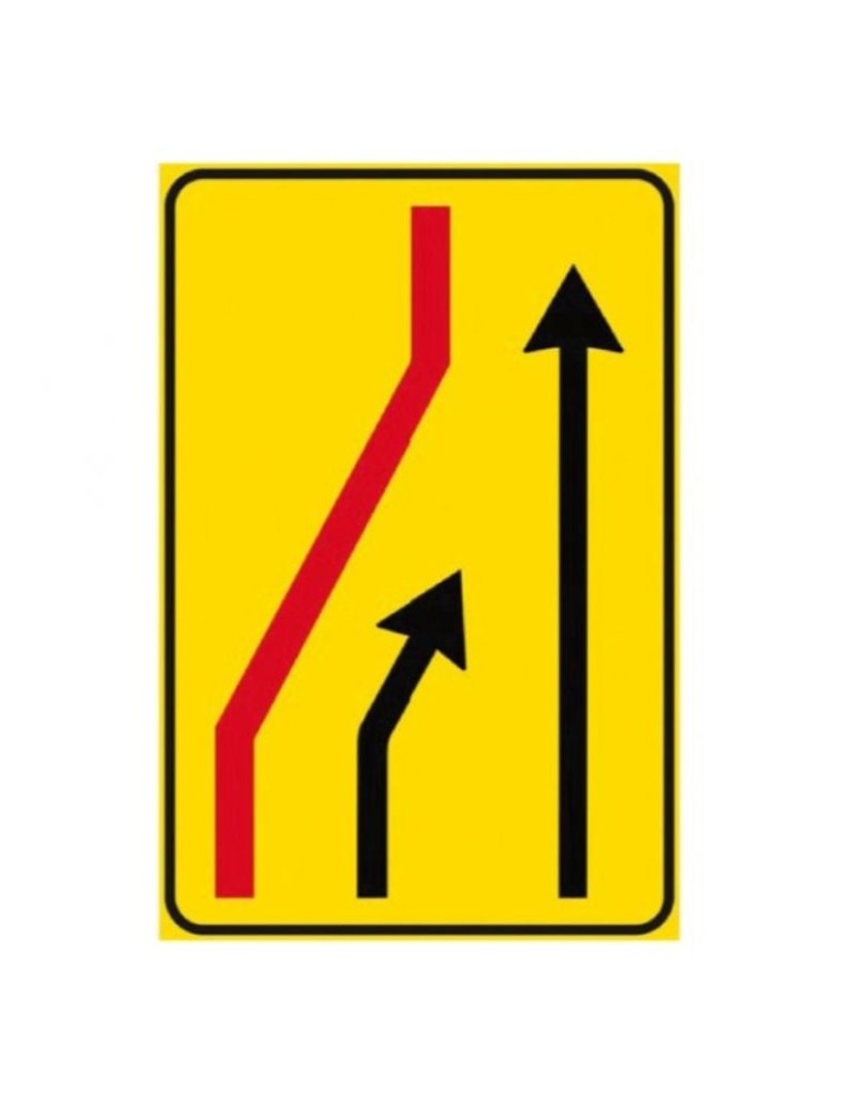 Plate in sheet metal class 1 60x90 fig. 411/a left " left lane closed sign "