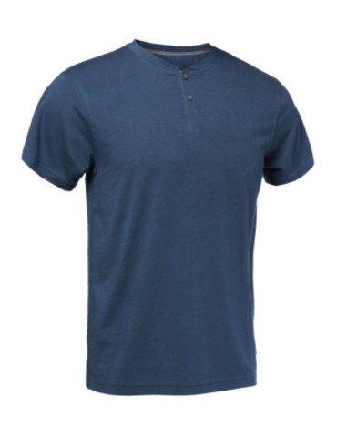 T-shirt con bottoni blu oceano
