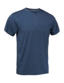 Ozeanblaues T-Shirt mit Knöpfen