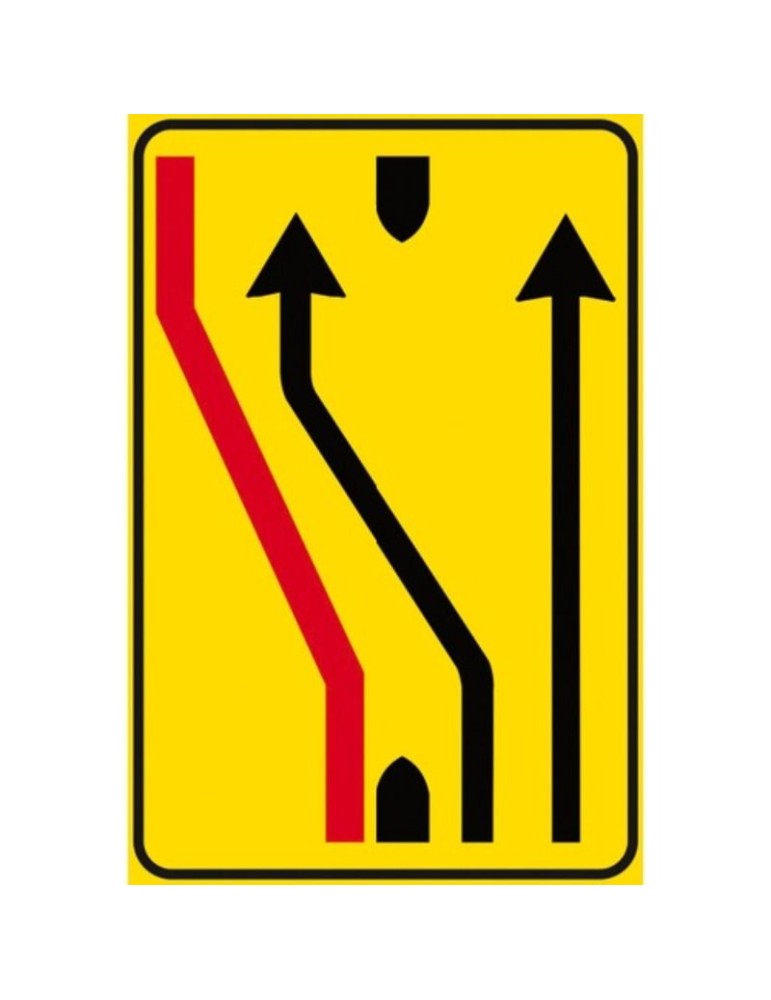 Plate in sheet metal class 1 90x135 fig. 411/f "closed lanes sign"