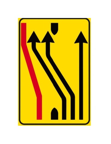 Targa in lamiera classe 1 60x90 fig. 411/g &quot; segnale di corsie chiuse &quot;