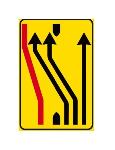 Targa in lamiera classe 1 60x90 fig. 411/g &quot; segnale di corsie chiuse &quot;