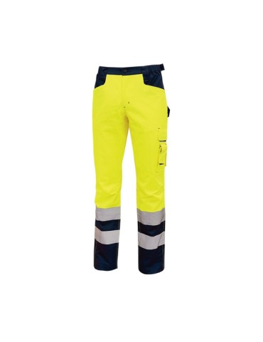 Pantalon de travail jaune à balise fluo