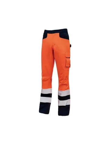 High visibility work trousers &quot; light &quot; orange fluo