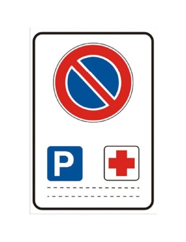 Supplementary panel in sheet metal class 1 60x90 fig. 79/b &quot; parking allowed for particular categories &quot;