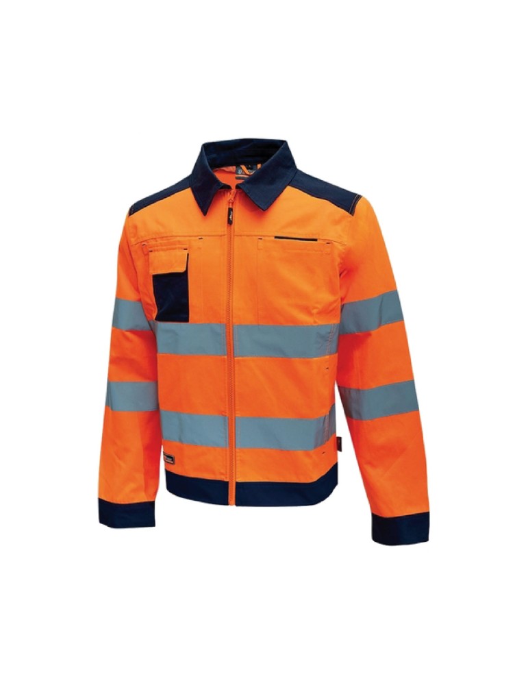 Veste de travail « brillant » orange fluo