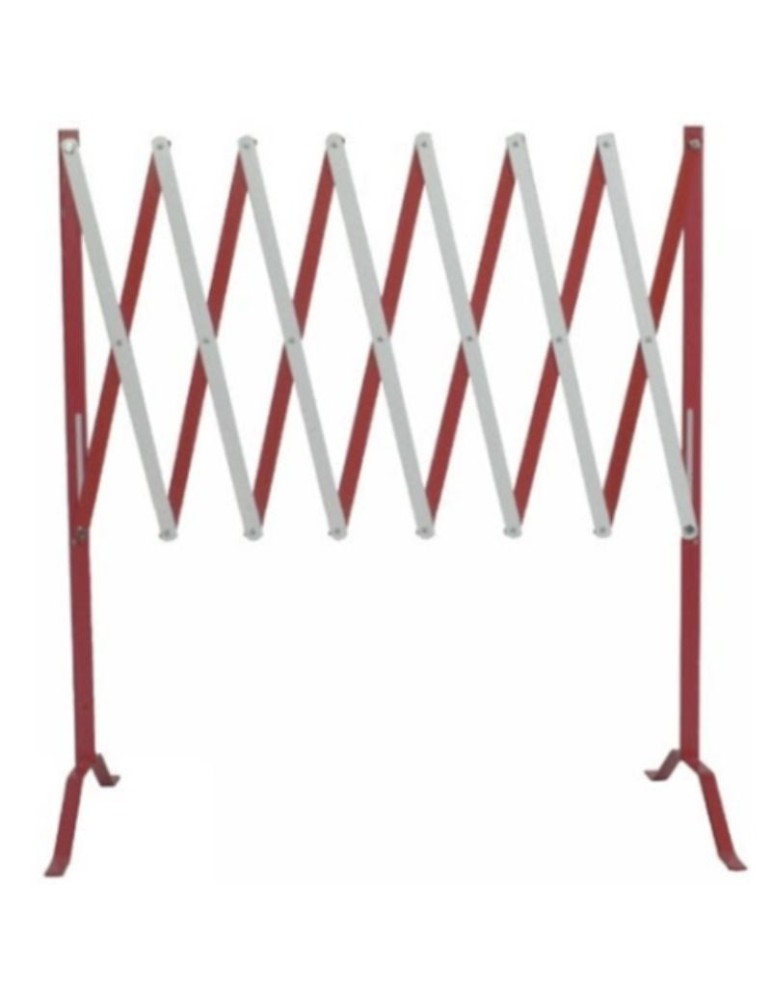 Delimitación extensible 50x300 pintada de blanco/rojo