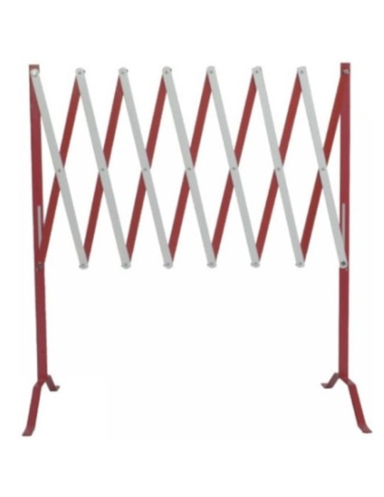 Delimitazione estensibile 50x300 bianco/rossa verniciata Delimitazione estensibile 50x300 bianco/rossa verniciata