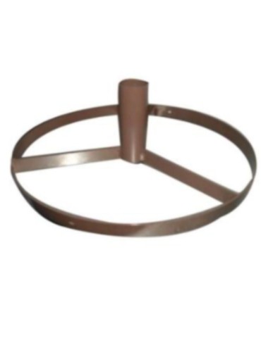 Base palo d. 60 mm mobile circolare con canotto a vite per innesto