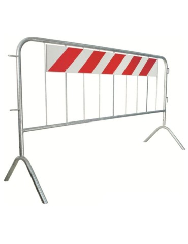 Modular barrier 110x200 with reflective panel complete with normal legs