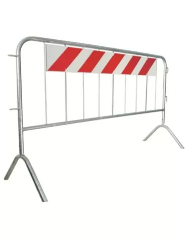 Barrière modulaire 110x200 avec panneau réfléchissant complet avec des jambes normales