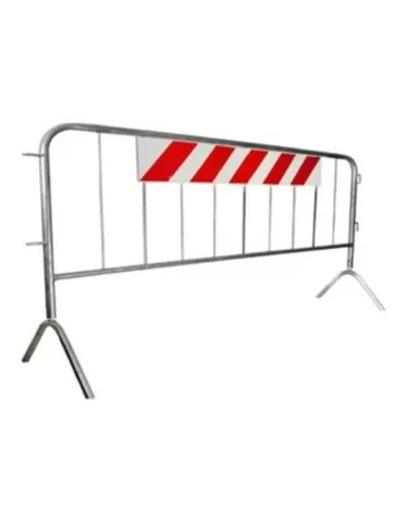 Transenna modulare 110x250 con pannello rifrangente - completa di zampe tipo Roma