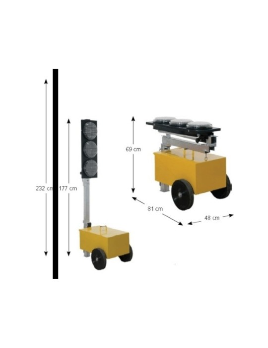 Mobile LED traffic light system with wireless technology