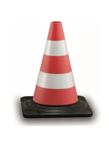 Cono in gomma h 30 cm - 2 fasce rifrangenti High Intensity Grade