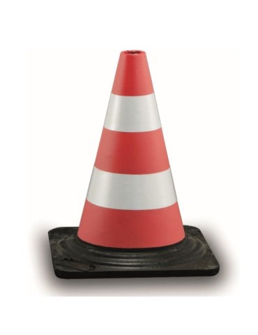 Rubber cone h 30 cm - 2 High Intensity Grade reflective bands