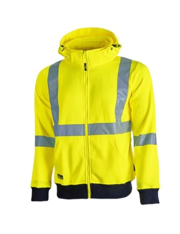 Felpa da lavoro " melody " yellow fluo